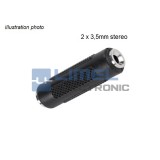 Redukcia Jack 2x3,5mm zásuvka Stereo PVC