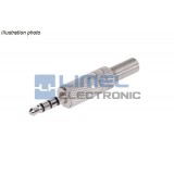 JACK Zástrčka 3,5mm 4-pin KOVOVÁ na kábel