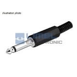 JACK Zástrčka 6,3mm Mono PVC na kábel