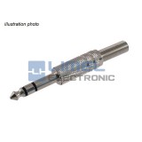 JACK Zástrčka 6,3mm Stereo KOVOVÁ na kábel