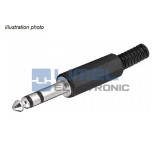 JACK Zástrčka 6,3mm Stereo PVC na kábel