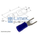 Faston Vidlicové OKO M5 izol. 1,5-2,5mm² Modrý