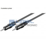 Kábel JACK 2,5mm - JACK 2,5mm (Zástrčka-Zástrčka) STEREO 2,0m