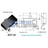 2SB815 PNP SMD code B6, SOT23 -SAN-